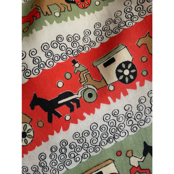 Vtg Novelty Amish Horse Buggy Print Scarf 17 Inches by 48 In Excellent Condition - Picture 7 of 8
